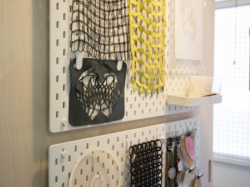 examples of laser cut work on display in our Camberwell studio